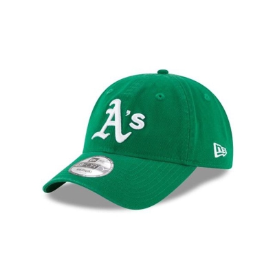 Green Oakland Athletics Hat - New Era MLB Core Fit Alt 49FORTY Fitted Caps USA5306792